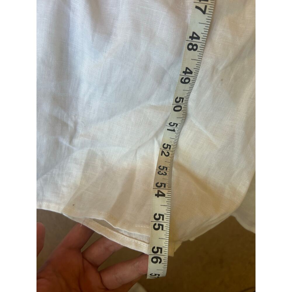 Linen midi sundress in white fully lined. Brand Dissh sz 10 women’s. - Picture 8 of 11